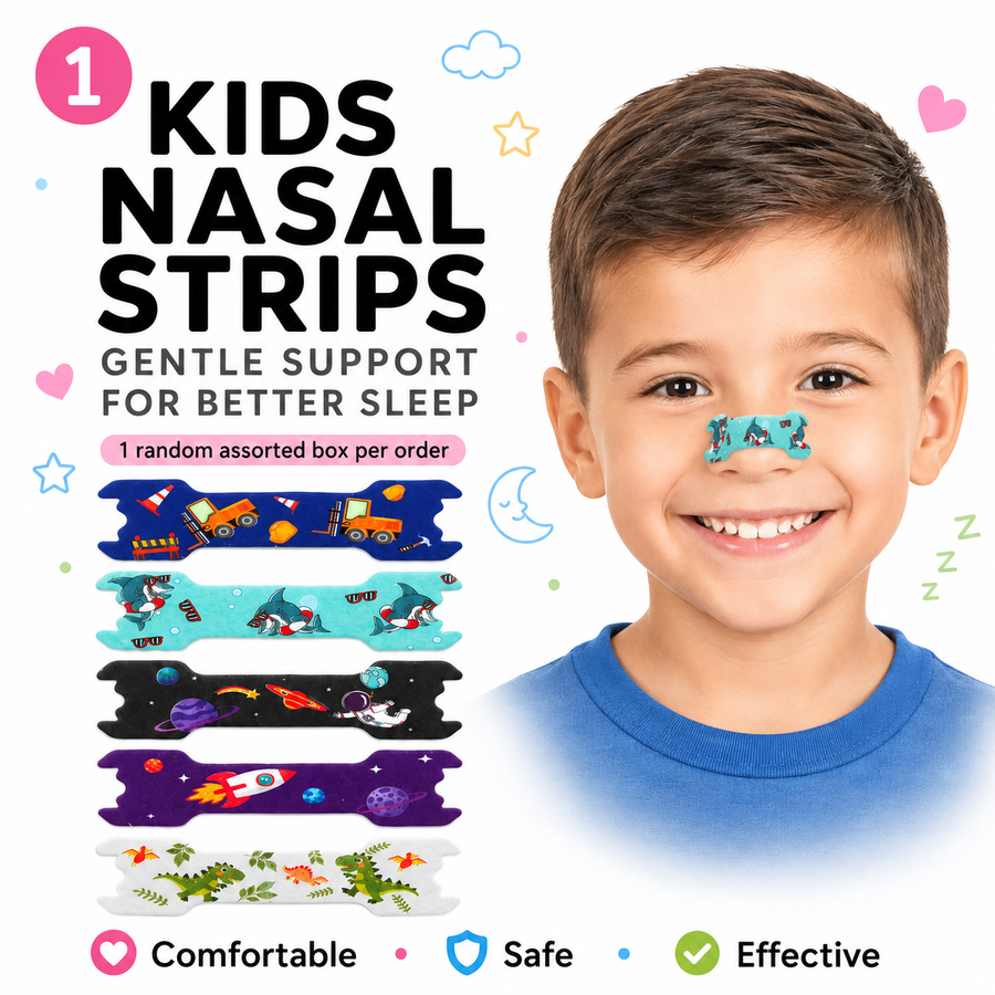 Boys nose strips - kids nasal strips for gentle support and better sleep
